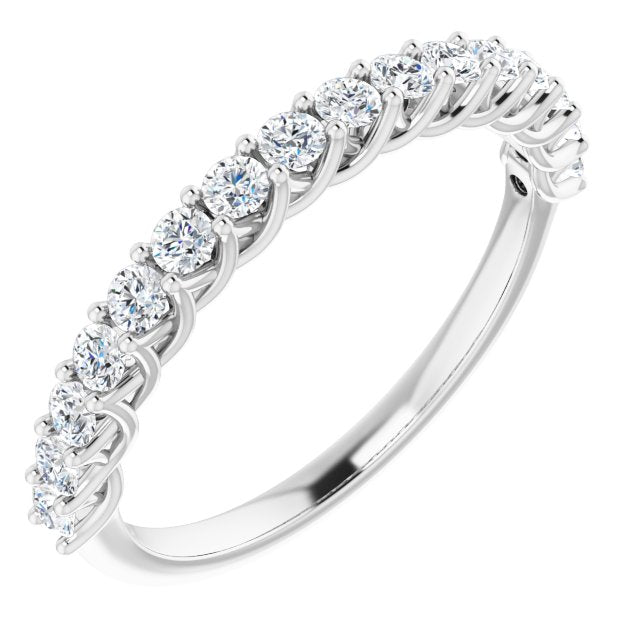 0.50 ct. Round Cut Diamond Trellis Setting Wedding Band-VIRABYANI